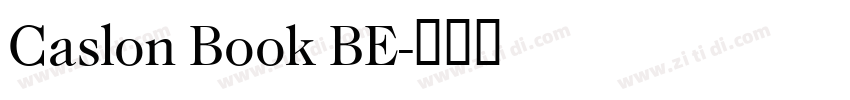Caslon Book BE字体转换